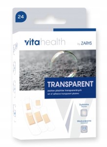 Zestaw plastry transparentne wodoodporne 24szt